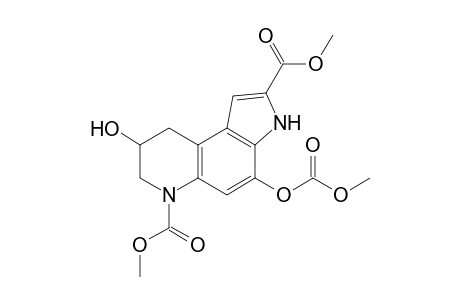 4-carbomethoxyoxy-8-hydroxy-3,7,8,9-tetrahydropyrrolo[3,2-f]quinoline-2,6-dicarboxylic acid dimethyl ester