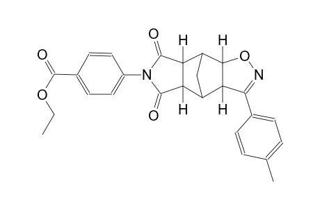 ethyl 4-((3aS,4S,4aR,7aS,8S,8aS)-5,7-dioxo-3-(p-tolyl)-4a,5,7,7a,8,8a-hexahydro-3aH-4,8-methanoisoxazolo[4,5-f]isoindol-6(4H)-yl)benzoate
