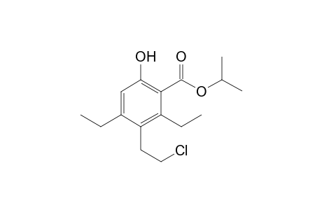 Isopropyl 4-(2-chloroethyl)-1-hydroxy-3,5-diethyl-2-benzoate