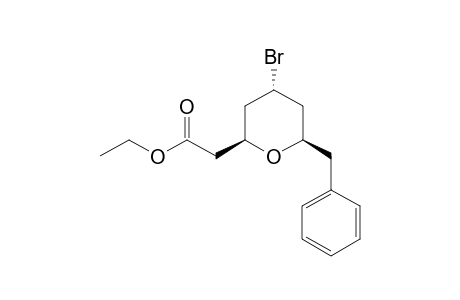 Ethyl 2-(6-benzyl-4-trans-bromo-tetrahydro-2H-pyran-2-yl)acetate