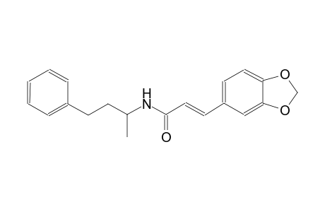 (2E)-3-(1,3-benzodioxol-5-yl)-N-(1-methyl-3-phenylpropyl)-2-propenamide