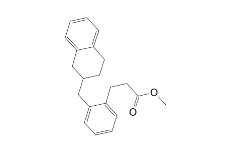 Hydrocinnamic acid, o-[(1,2,3,4-tetrahydro-2-naphthyl)methyl]-, methyl ester