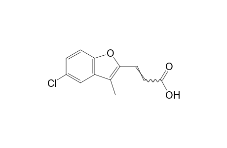 5-chloro-3-methyl-2-benzofuranacrylic acid