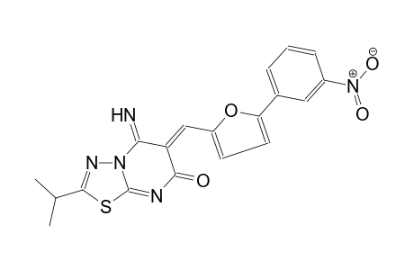 7H-[1,3,4]thiadiazolo[3,2-a]pyrimidin-7-one, 5,6-dihydro-5-imino-2-(1-methylethyl)-6-[[5-(3-nitrophenyl)-2-furanyl]methylene]-, (6Z)-