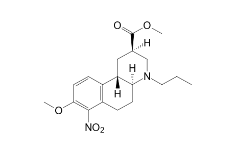 cis-anti-8-methoxy-7-nitro-1,2,3,4,4a,5,6,10b-octahydro-4-propyl- benzo[f]quinoline-2-carboxylic acid, methyl ester