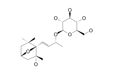 CROTALIONOSIDE-C;MEGASTAGMAN-7-EN-3,6-EPOXY-5,9-DIOL-9-O-BETA-D-GLUCOPYRANOSIDE