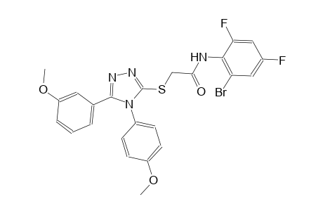 N-(2-bromo-4,6-difluorophenyl)-2-{[5-(3-methoxyphenyl)-4-(4-methoxyphenyl)-4H-1,2,4-triazol-3-yl]sulfanyl}acetamide