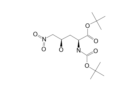 TERT.-BUTYL-(2S,4R)-2-[(TERT.-BUTOXYCARBONYL)-AMINO]-4-HYDROXY-5-NITRO-BUTANOATE