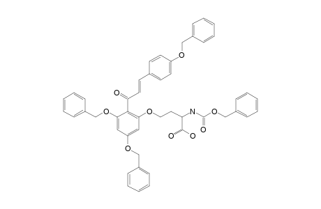 N-BENZYLOXYCARBONYL-O-[(4,4',6'-TRIBENZYLOXY-CHALCONE)-2'-YL]-HOMOSERINE