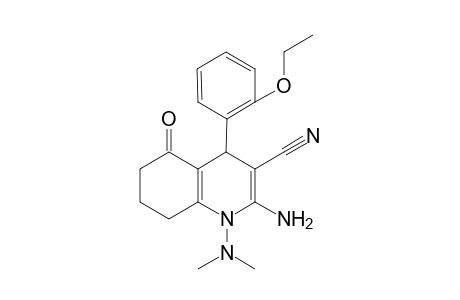 2-Amino-1-(dimethylamino)-4-(2-ethoxyphenyl)-5-oxo-4,6,7,8-tetrahydroquinoline-3-carbonitrile