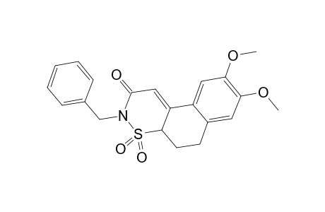 3H-Naphtho[1,2-e][1,2]thiazin-2(4aH)-one, 5,6-dihydro-8,9-dimethoxy-3-(phenylmethyl)-, 4,4-dioxide