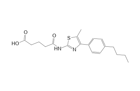 5-{[4-(4-butylphenyl)-5-methyl-1,3-thiazol-2-yl]amino}-5-oxopentanoic acid