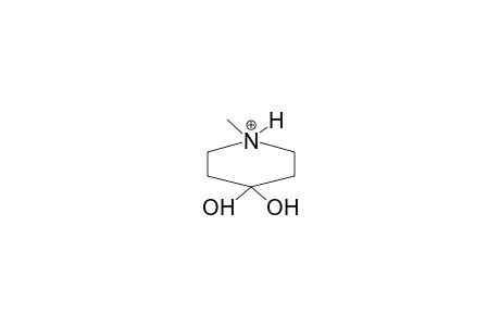 1-Methyl-4,4-dihydroxy-piperidine cation