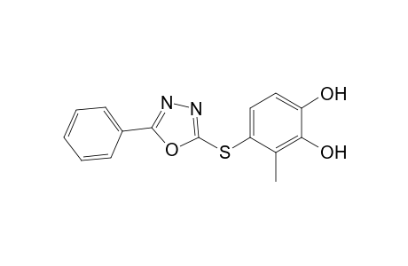 4-(5-Phenyl-1,3,4-oxadiazol-2-ylthio)-3-methylbenzene-1,2-diol