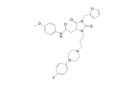 4-imidazolidineacetamide, 3-[3-[4-(4-fluorophenyl)-1-piperazinyl]propyl]-1-(2-furanylmethyl)-N-(4-methoxyphenyl)-5-oxo-2-thioxo-