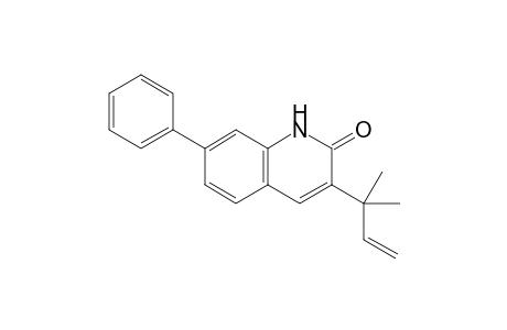 3-(2-Methylbut-3-en-2-yl)-7-phenylquinolin-2(1H)-one
