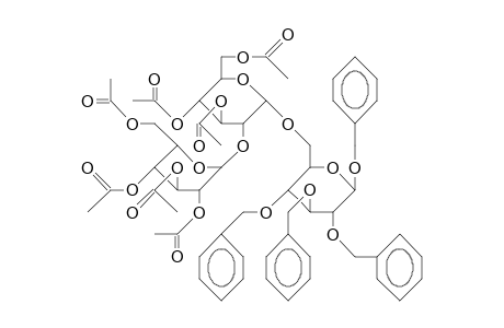 Bzl 2,3,4-tri-O-bzl-6-O-[3,4,6-tri-O-ac-2-O-(2,3,4,6-tetra-O-ac-A-D-glucopyranosyl)-A-D-glucopyranosyl]-B-D-glucopyrano