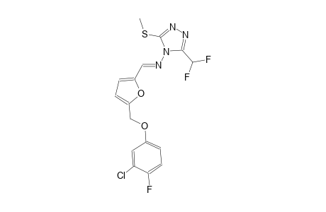 N-((E)-{5-[(3-chloro-4-fluorophenoxy)methyl]-2-furyl}methylidene)-3-(difluoromethyl)-5-(methylsulfanyl)-4H-1,2,4-triazol-4-amine