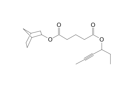 Glutaric acid, 2-norbornyl hex-4-yn-3-yl ester