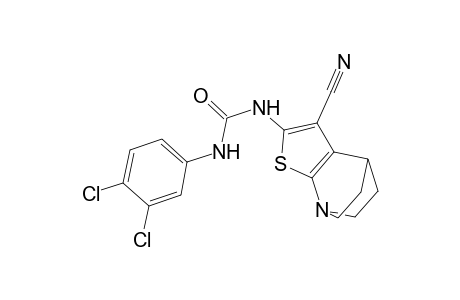 Urea, N-[5-cyano-3-thia-1-azatricyclo[5.2.2.0(2,6)]undeca-2(6),4-dien-4-yl]-N'-(3,4-dichlorophenyl)-