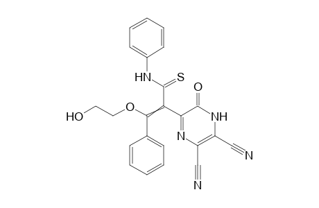5-(2-(2-Hydroxyethoxy)-2-phenyl-1-N-phenylthiocarbamoylethenyl)-6-oxo-1,6-dihydropyrazine-2,3-dicarbonitrile