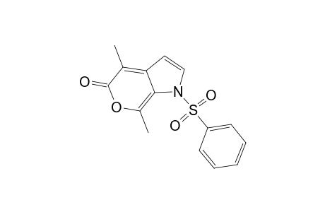 4,7-Dimethyl-1-phenylsulfonylpyrano[3,4-b]pyrrol-5(1H)-one