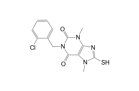 1-(2-chlorobenzyl)-3,7-dimethyl-8-sulfanyl-3,7-dihydro-1H-purine-2,6-dione