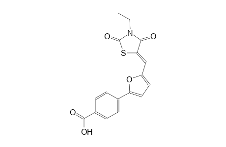 4-{5-[(Z)-(3-ethyl-2,4-dioxo-1,3-thiazolidin-5-ylidene)methyl]-2-furyl}benzoic acid