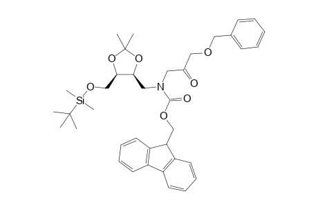 3-(Benzyloxy)-1-{5'-[(t-butyldimethylsilyloxy)methyl]-2',2'-dimethyl-1',3'-dioxolan-4'-yl}methyl-[(fluoren-9'-yl)methoxycarbonyl)amino}-propan-2-one