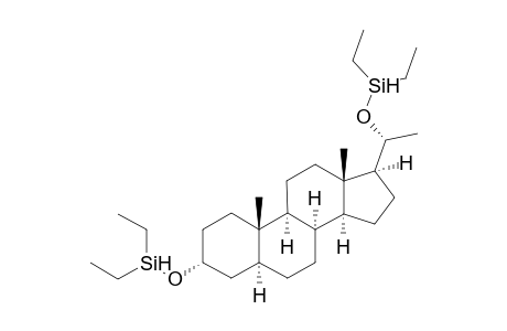 Diethylsilyl ether 5.alpha.-pregnane-3.alpha.,20.alpha.-diol