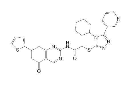 acetamide, 2-[[4-cyclohexyl-5-(3-pyridinyl)-4H-1,2,4-triazol-3-yl]thio]-N-[5,6,7,8-tetrahydro-5-oxo-7-(2-thienyl)-2-quinazolinyl]-