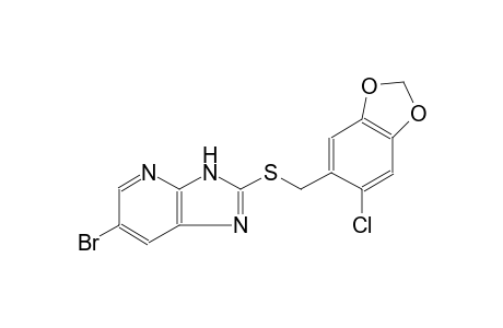6-bromo-2-{[(6-chloro-1,3-benzodioxol-5-yl)methyl]sulfanyl}-3H-imidazo[4,5-b]pyridine