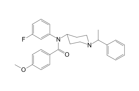 N-3-fluorophenyl-4-methoxy-N-[1-(1-phenylethyl)piperidin-4-yl]benzamide