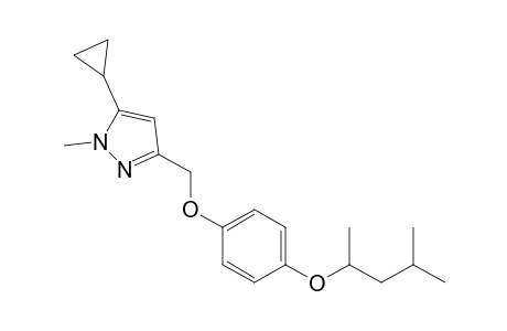 1H-Pyrazole, 5-cyclopropyl-3-[[4-(1,3-dimethylbutoxy)phenoxy]methyl]-1-methyl-