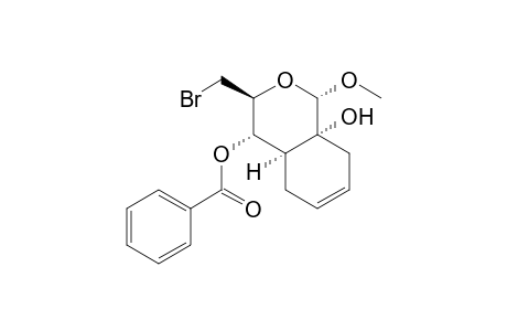 Methyl (R)-4-O-Benzoyl-6-C-bromo-2,3-C-(but-2-ene-1,4-diyl)-3,6-dideoxy-.alpha.,D-glucopyranoside