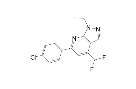 1H-pyrazolo[3,4-b]pyridine, 6-(4-chlorophenyl)-4-(difluoromethyl)-1-ethyl-