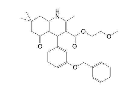 2-Methoxyethyl 4-[3-(benzyloxy)phenyl]-2,7,7-trimethyl-5-oxo-1,4,5,6,7,8-hexahydro-3-quinolinecarboxylate