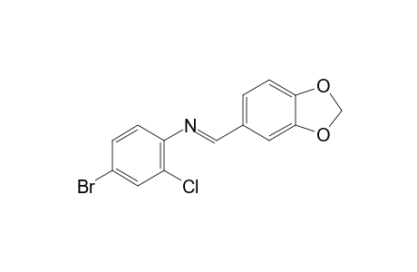 4-bromo-2-chloro-N-piperonylideneaniline