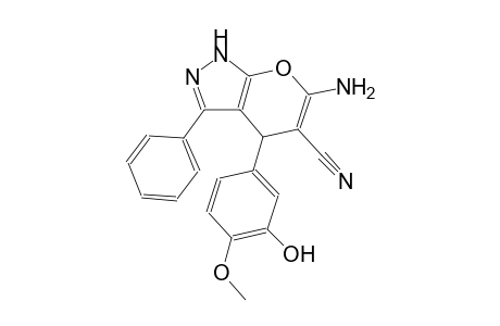 6-amino-4-(3-hydroxy-4-methoxyphenyl)-3-phenyl-1,4-dihydropyrano[2,3-c]pyrazole-5-carbonitrile