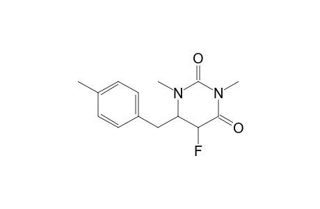 5-Fluoranyl-1,3-dimethyl-6-[(4-methylphenyl)methyl]-1,3-diazinane-2,4-dione