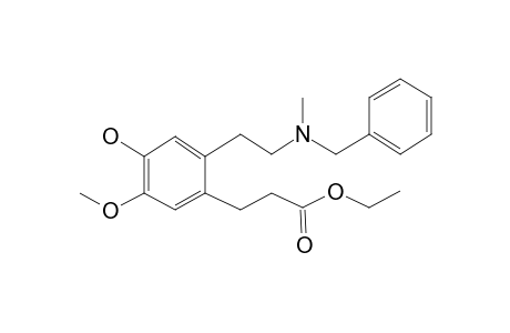 3-[2-(2-N-Benzyl-N-methylaminoethyl)-4-hydroxy-5-methoxyphenyl]propionic acid, ethyl ester