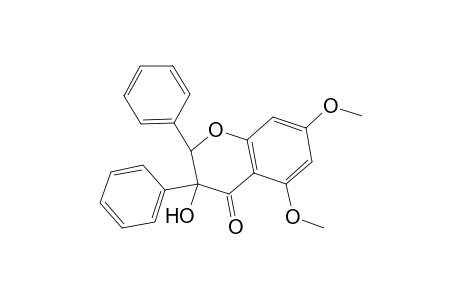 4H-1-Benzopyran-4-one, 2,3-dihydro-3-hydroxy-5,7-dimethoxy-2,3-diphenyl-