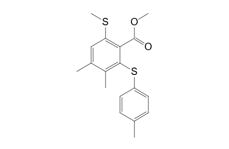 Methyl 3,4-dimethyl-6-methylsulfanyl-2-(4-tolylsulfanyl)-benzoate