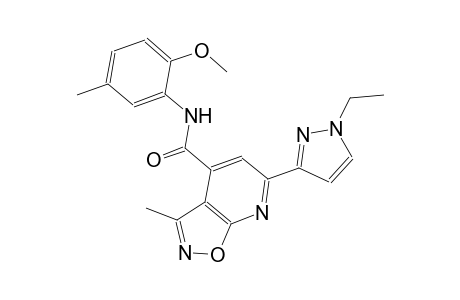 isoxazolo[5,4-b]pyridine-4-carboxamide, 6-(1-ethyl-1H-pyrazol-3-yl)-N-(2-methoxy-5-methylphenyl)-3-methyl-