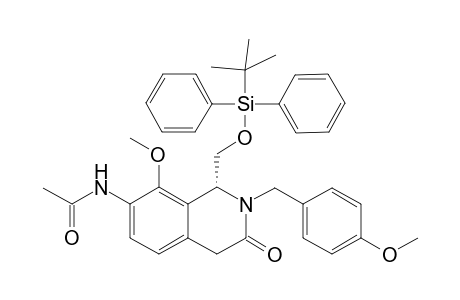 (R)-N-[1-(tert-Butyldiphenylsilyloxymethyl)-8-methoxy-2-(4-methocxybenzyl)-3-oxo-1,2,3,4-tetrahydroisoquinolin-7-yl]acetamide