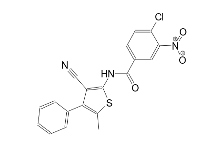 4-chloro-N-(3-cyano-5-methyl-4-phenyl-2-thienyl)-3-nitrobenzamide