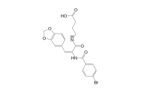4-({(2E)-3-(1,3-benzodioxol-5-yl)-2-[(4-bromobenzoyl)amino]-2-propenoyl}amino)butanoic acid