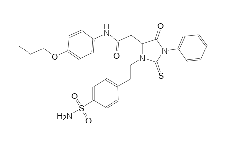 2-(3-{2-[4-(aminosulfonyl)phenyl]ethyl}-5-oxo-1-phenyl-2-thioxo-4-imidazolidinyl)-N-(4-propoxyphenyl)acetamide