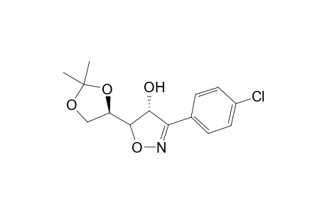 (4R,5R,1'R)-4-Hydroxy-3-(4-chlorophenyl)-5-(2',2'-dimethyl-1',3'-dioxolan-1'-yl)-.delta.(2)isoxazoline