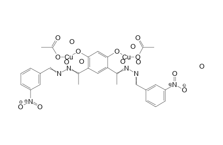 (5-{[(acetyloxy)cuprio]oxy}-2,4-bis(1-{2-[(3-nitrophenyl)methylidene]hydrazin-1-ylidene}ethyl)phenoxy)cuprio acetate heptahydrate